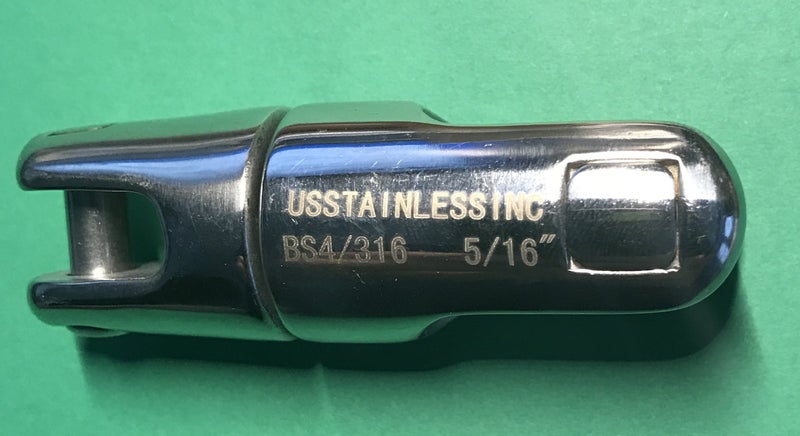 US Stainless موصل دوار مرساة من الفولاذ المقاوم للصدأ 316 بحري 5/16" أو 8 مم - Image 2